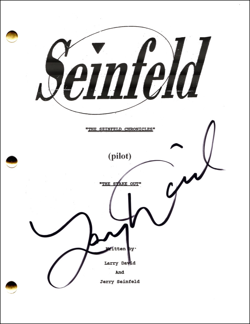 Larry David Signed Autograph Seinfeld Full Script Screenplay w/ Beckett COA