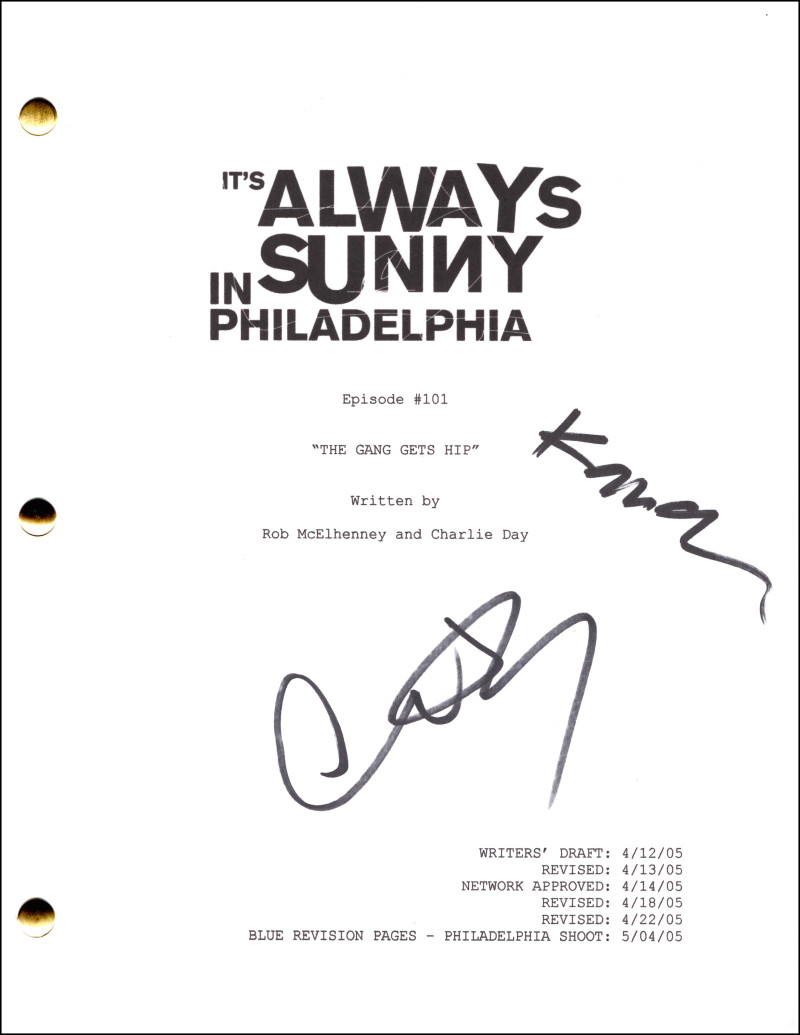 Charlie Day & Kaitlin Olson Signed Autograph Always Sunny in Philadelphia Script