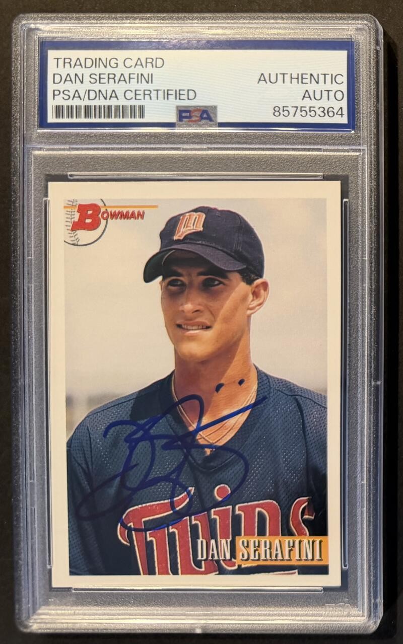 Dan Serafini Signed Autograph PSA/DNA Encapsulated 1993 Bowman Baseball Card RC