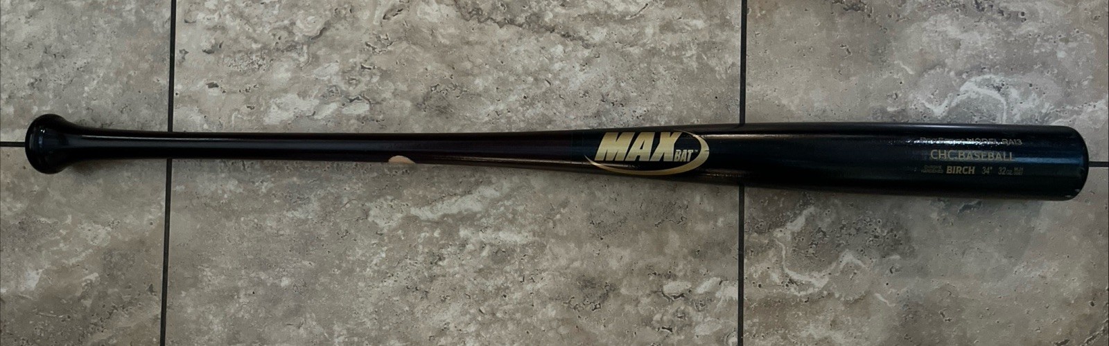 Chicago Cubs Used Professional Wood Baseball Max Bat Birch 34