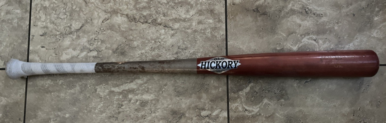 Chicago Cubs Used Professional Wood Baseball Bat Old Hickory 34