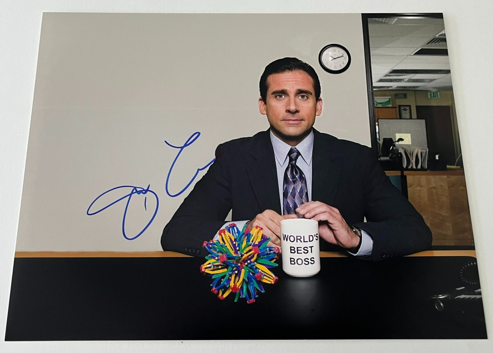 STEVE CARELL SIGNED AUTOGRAPH THE OFFICE MICHAEL SCOTT 11x14 PHOTO & BECKETT COA