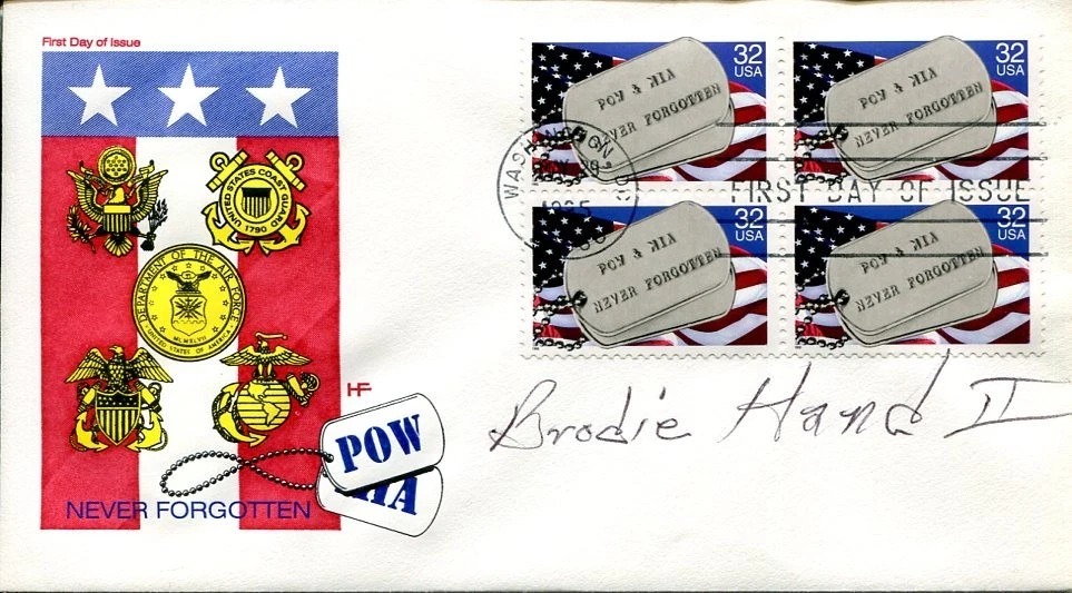 Brody Hand 508th 82nd Airborne WWII D-Day Normandy POW Signed Autograph FDC