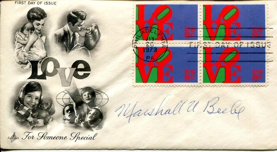 Marshall Beebe WWII War Fighter Pilot Double Ace Navy Cross Signed Autograph FDC