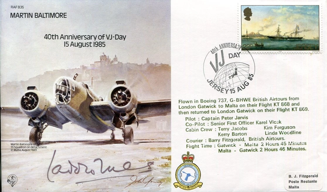 Laddie Lucas RAF WWII War Ace Fighter Battle of Britain Signed Autograph FDC