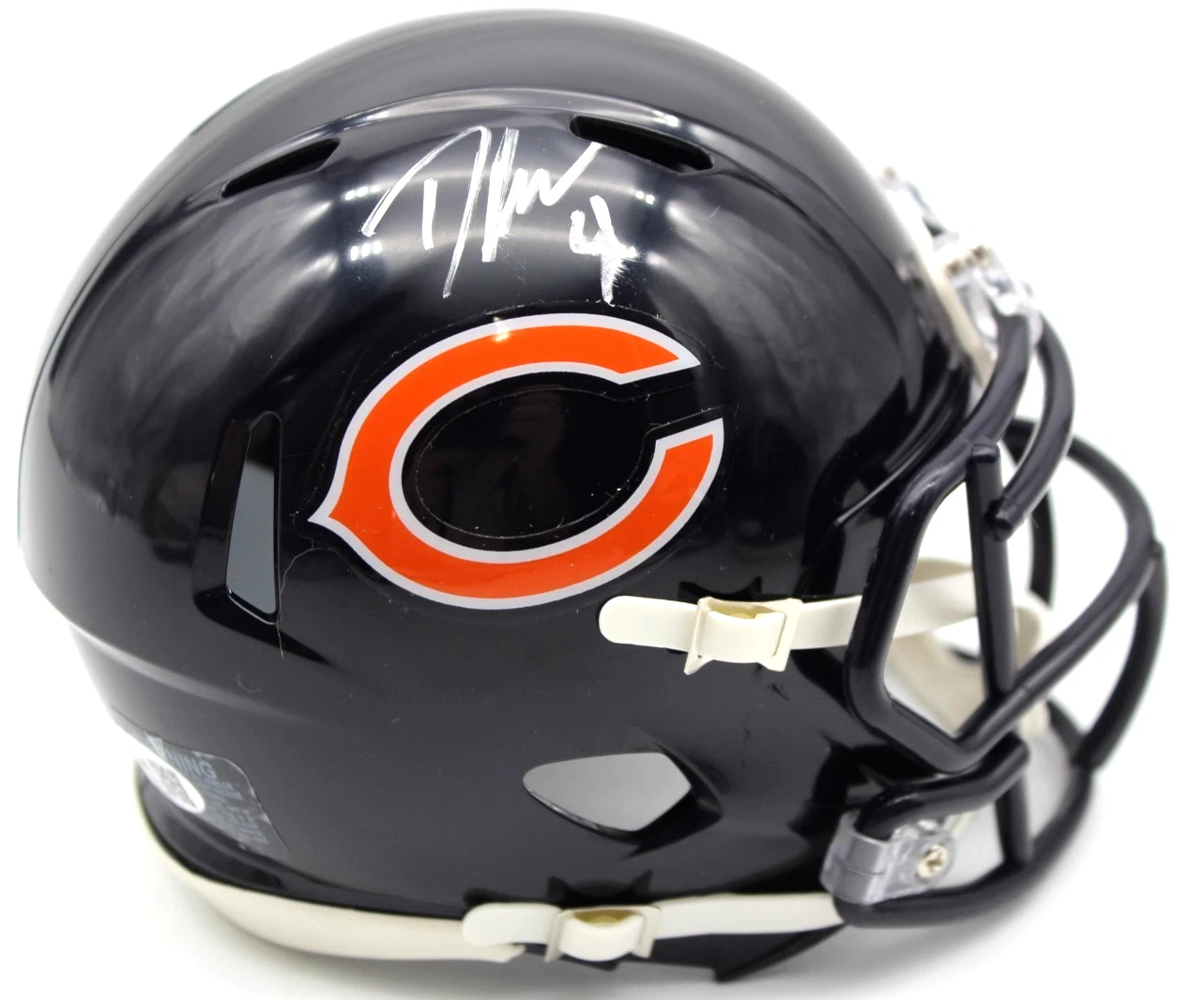D'Andre Swift Chicago Bears Signed Mini Football Helmet w/JSA COA CK19749