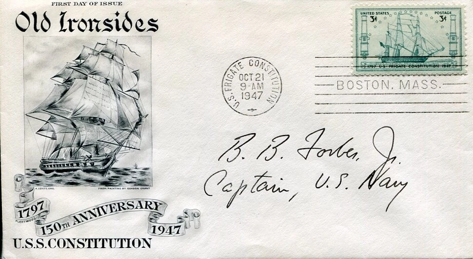Admiral Bernard Forbes Jr WWII War USS Barton USS Independence Signed Autograph