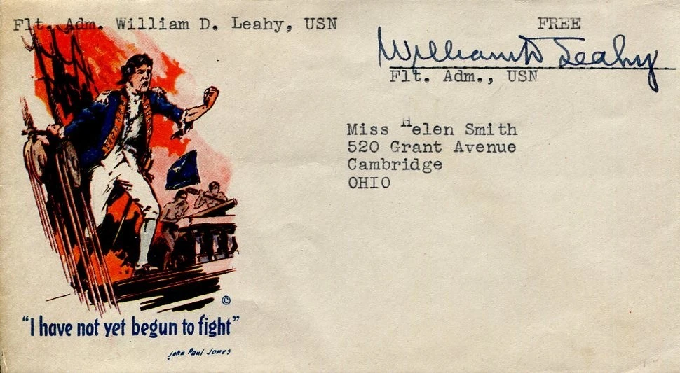 Fleet Admiral William Leahy WWII War Chief of Naval Operations Signed Autograph