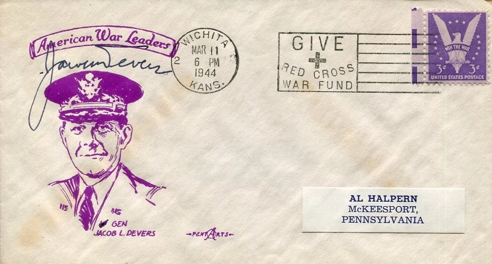 General Jacob L. Devers WWII War 6th Army Group Battle Of Bulge Signed Autograph