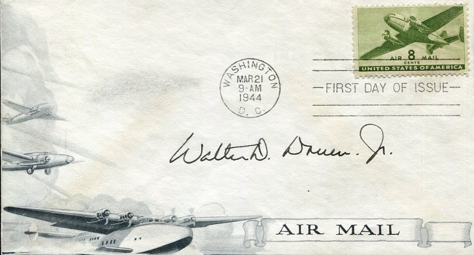 General Walter D. Druen Jr. Korean War Vietnam F-86 F-4 Pilot Signed Autograph