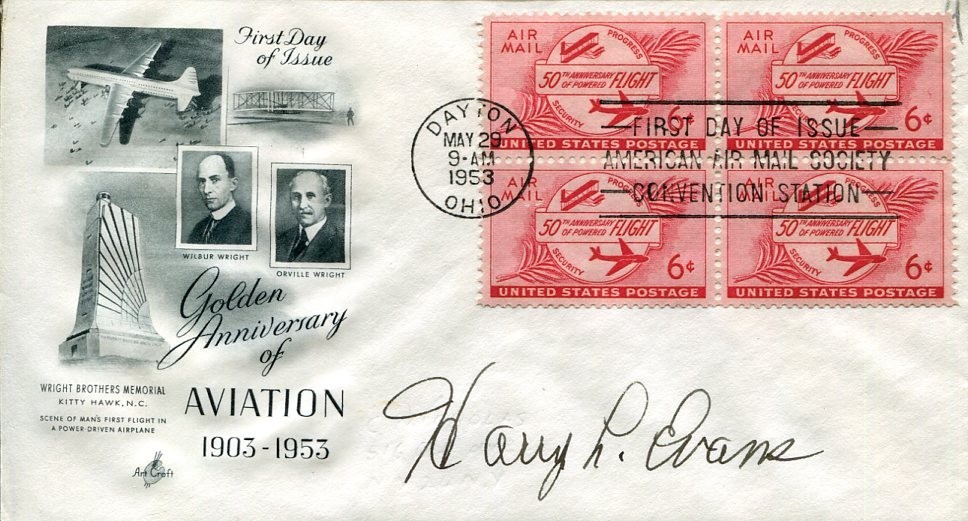 General Harry L. Evans WWII War Ballistic Missile Early Warning Signed Autograph