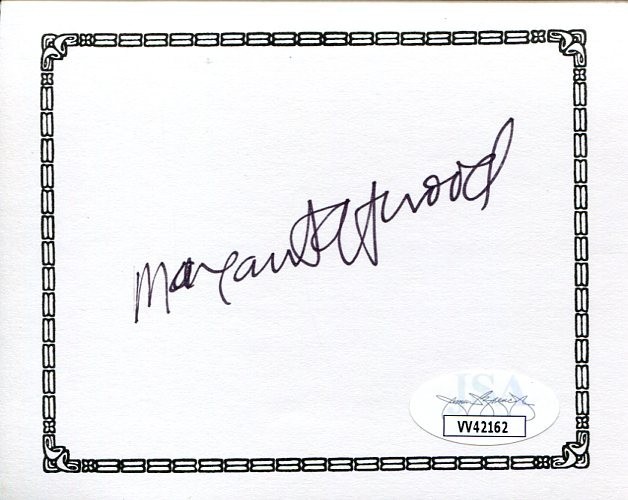 Margaret Atwood The Handmaid's Tale Cat's Eye Signed Autograph Bookplate JSA