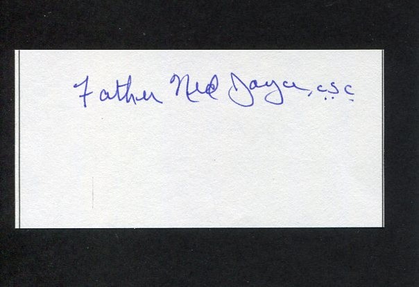 Father Edmund Ned P. Joyce VP University Notre Dame Author Signed Autograph