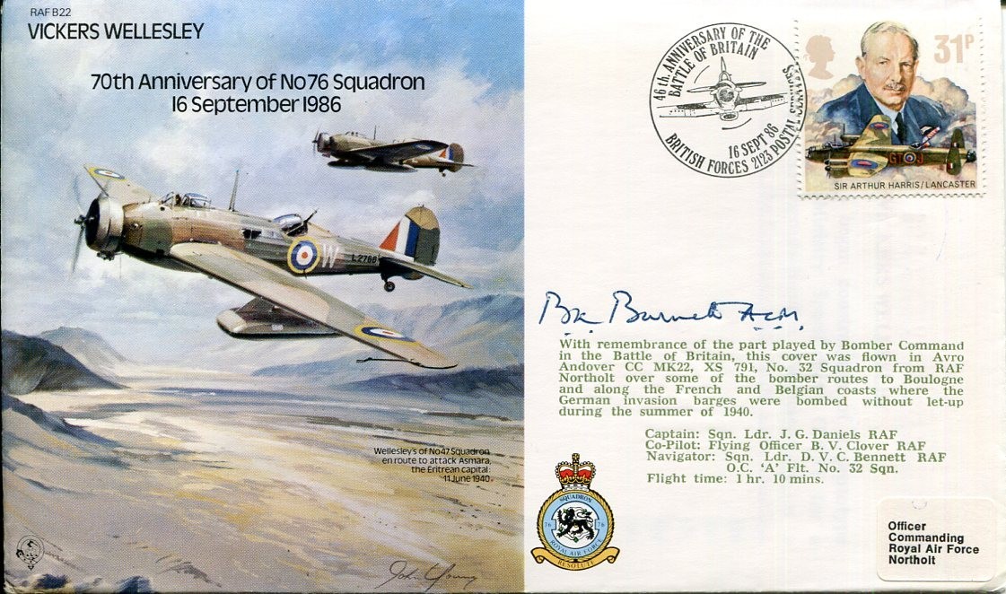 Air Chief Marshal Brian Burnett Air Secretary Far East WWII War Signed Autograph