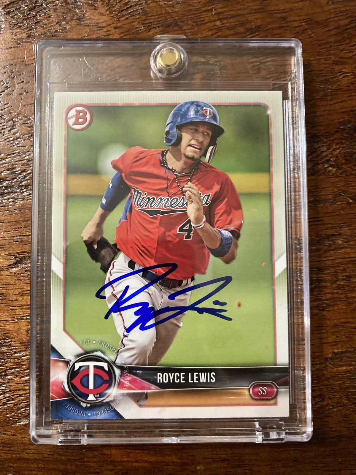 Royce Lewis Signed Bowman Card Psa Dna Coa Autographed Minnesota Twins