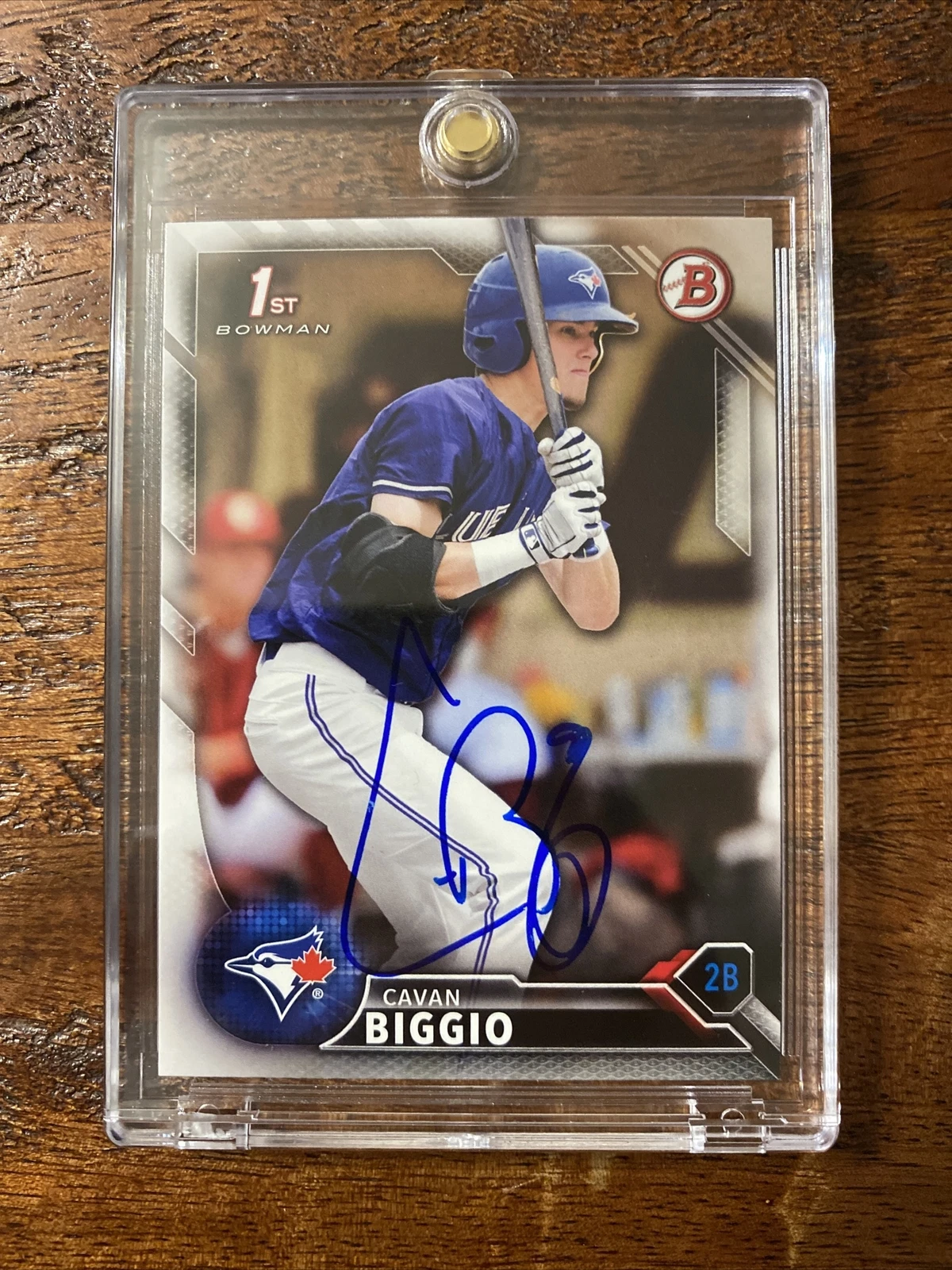 Cavan Biggio Signed Bowman 1st Card Psa Dna Coa Autographed Toronto Blue Jays