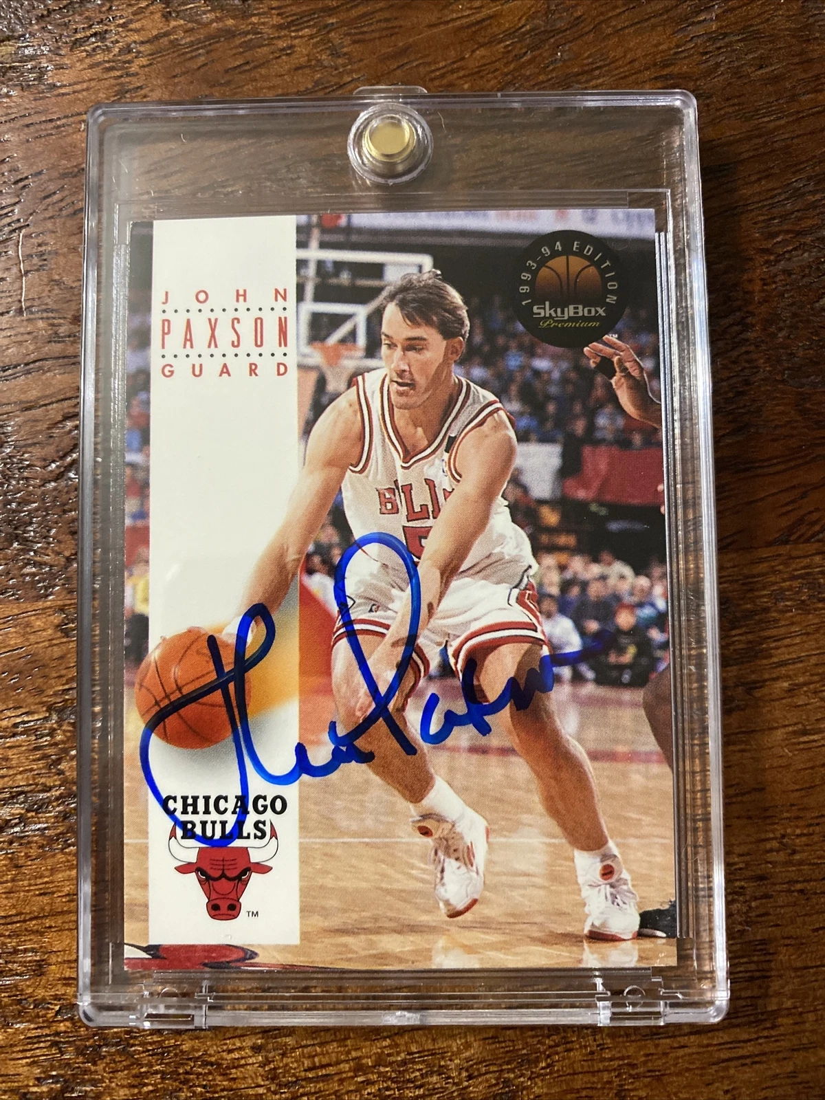 John Paxson Signed Skybox Card Psa Dna Coa Autographed Chicago Bulls
