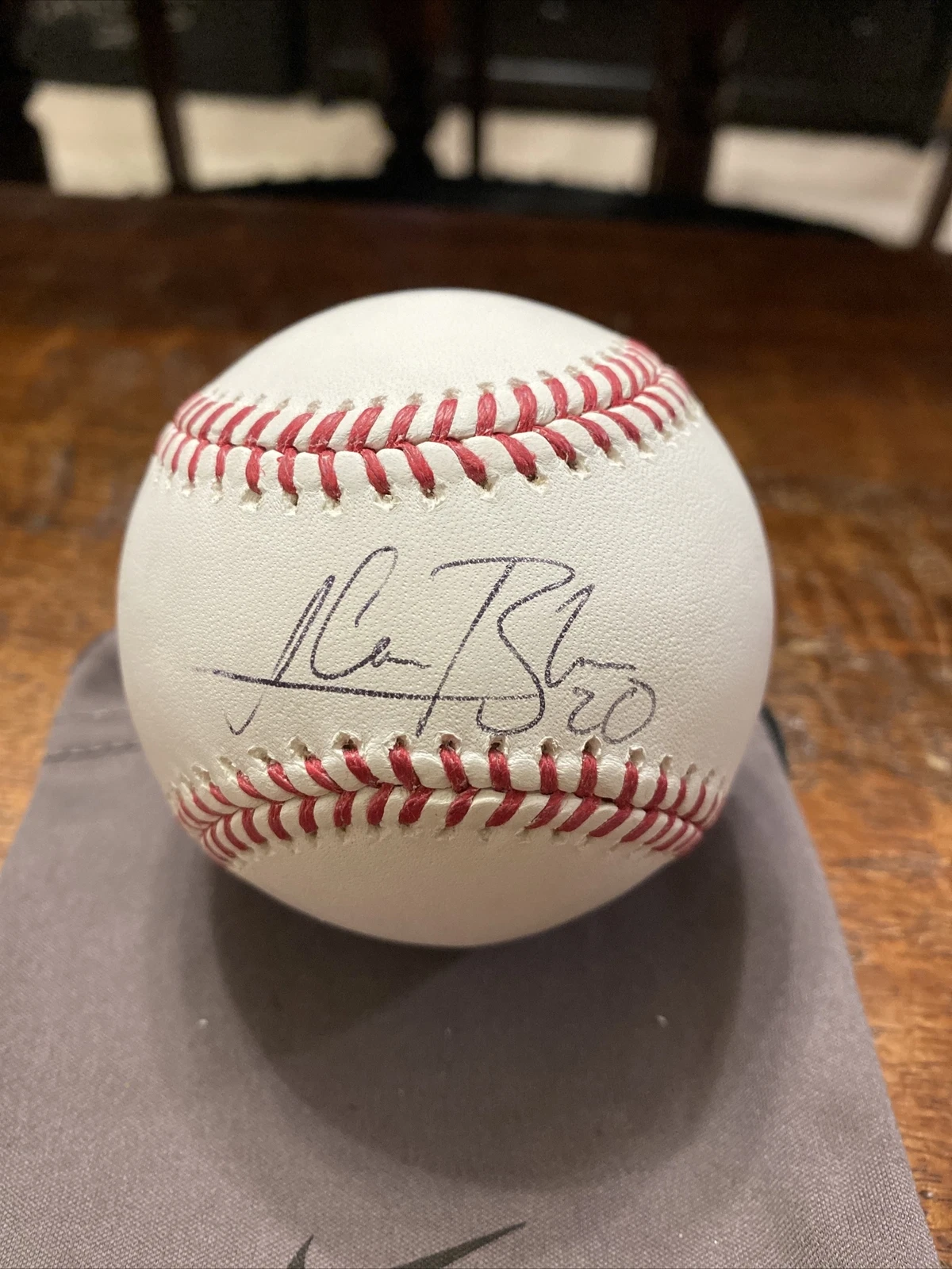 Lewis Brinson Signed Official Major League Baseball Psa Dna Coa Miami Marlins