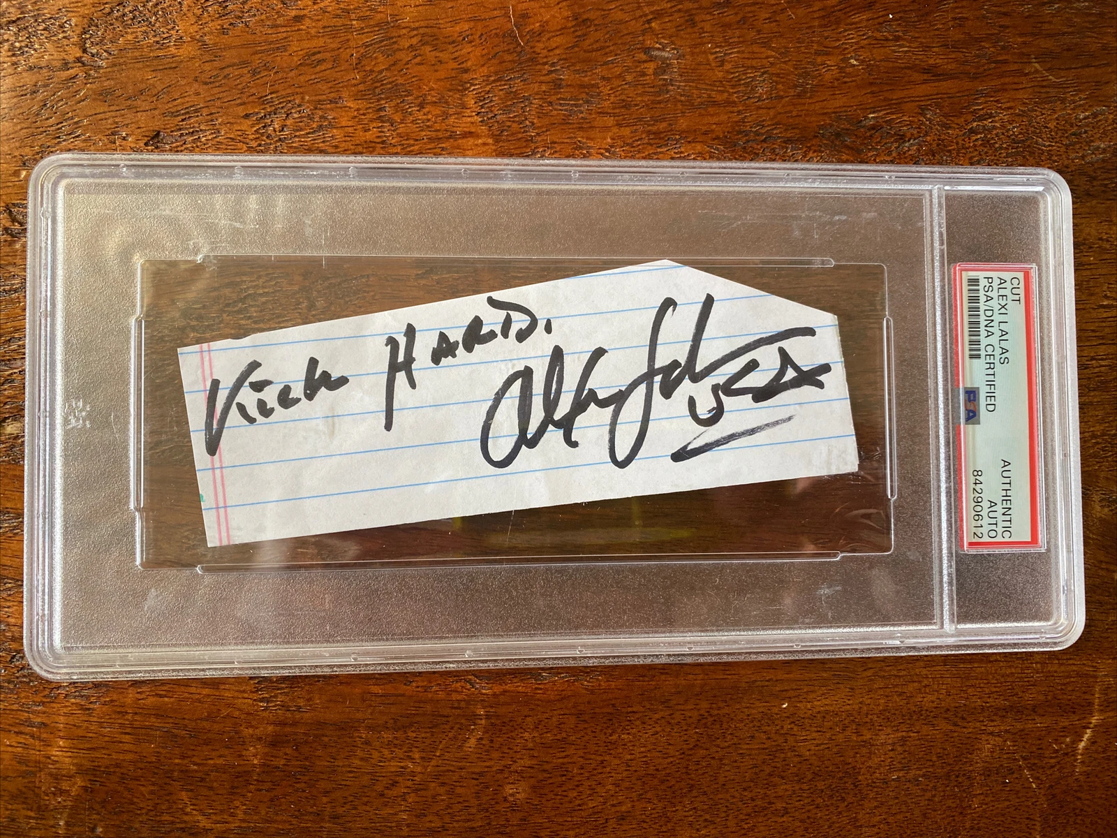 Alexi Lalas Signed Cut Psa Dna Coa Slabbed Encapsulated USA Soccer Autographed