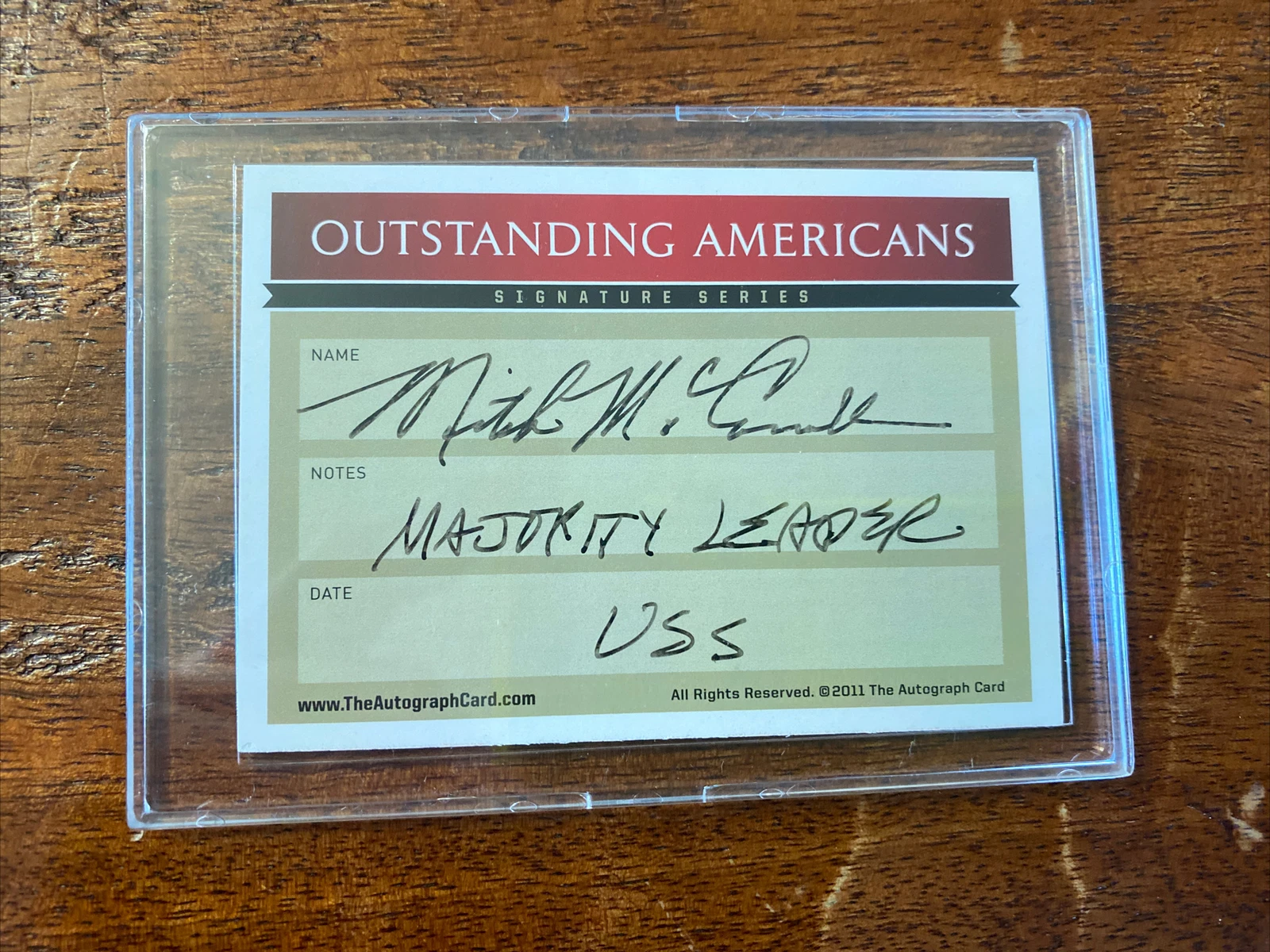 Mitch McConnell Signed Card Psa Dna Coa Senate Majority Leader Trump Autographed