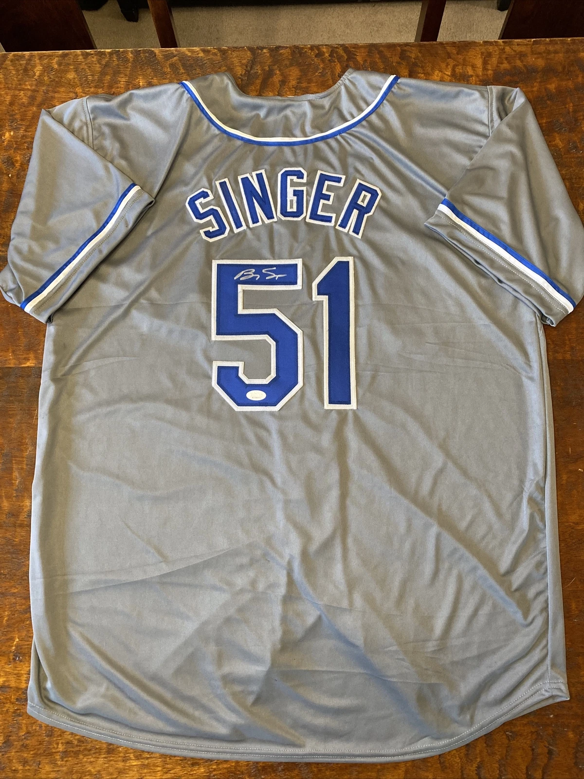 Brady Singer Signed Kansas City Royals Jersey JSA Coa Autographed