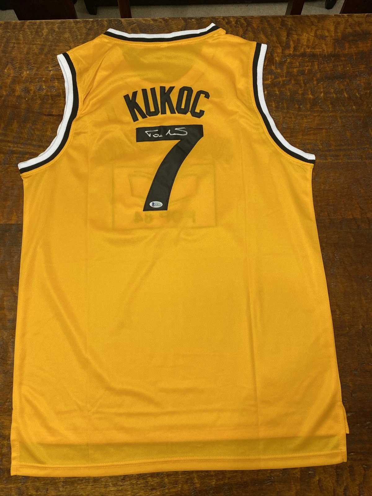Tony Kukoc Signed Jugoplastika Jersey Beckett BAS Coa Autographed Chicago Bulls