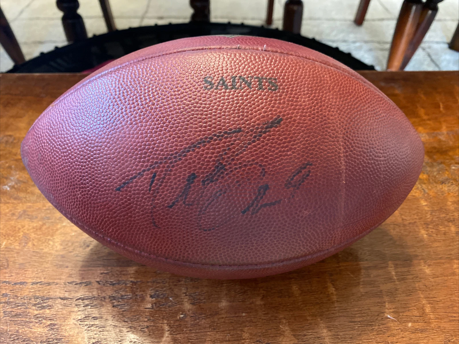 Drew Brees Signed Practice Used Saints Team Issued Football Psa Dna Coa