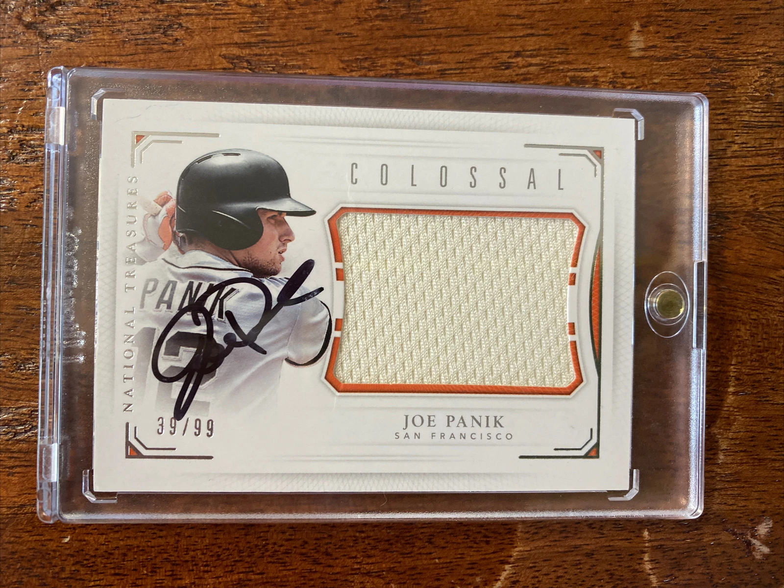 Joe Panik Signed Game Used Jersey Card Psa Dna Coa Giants Autographed