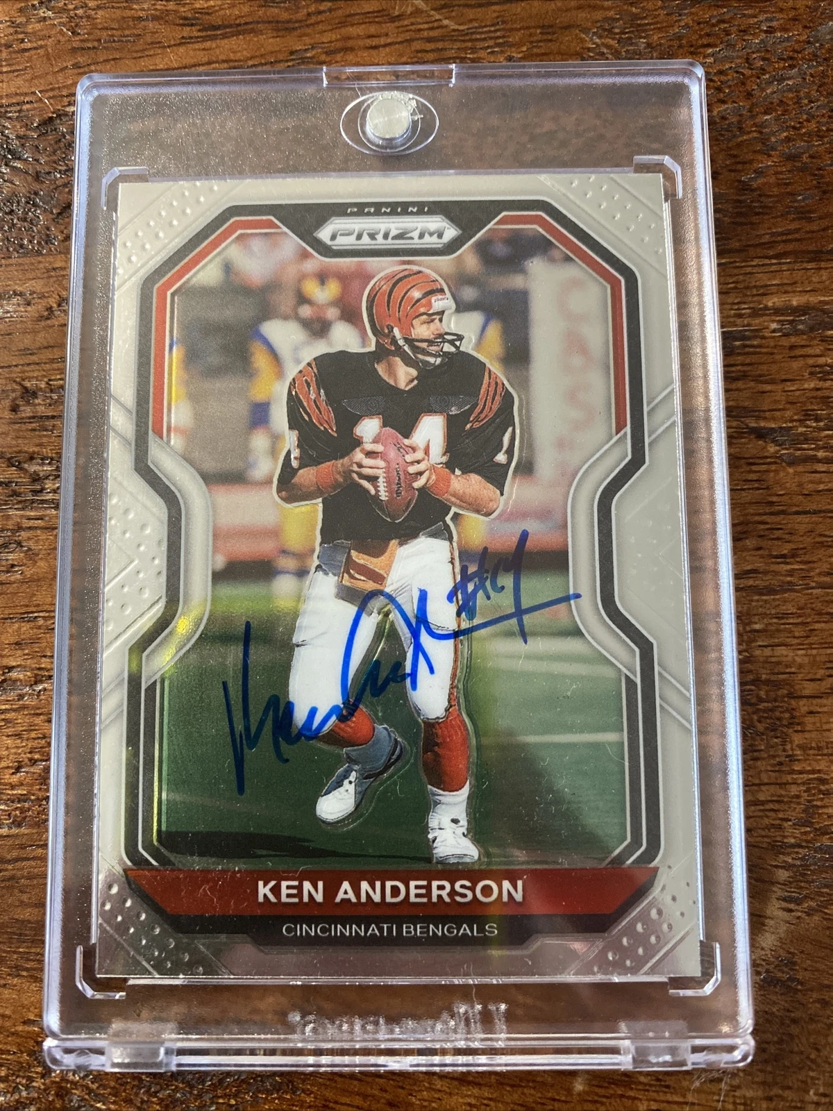 Ken Anderson Signed Prizm Football Card Psa Dna Coa Autographed Bengals