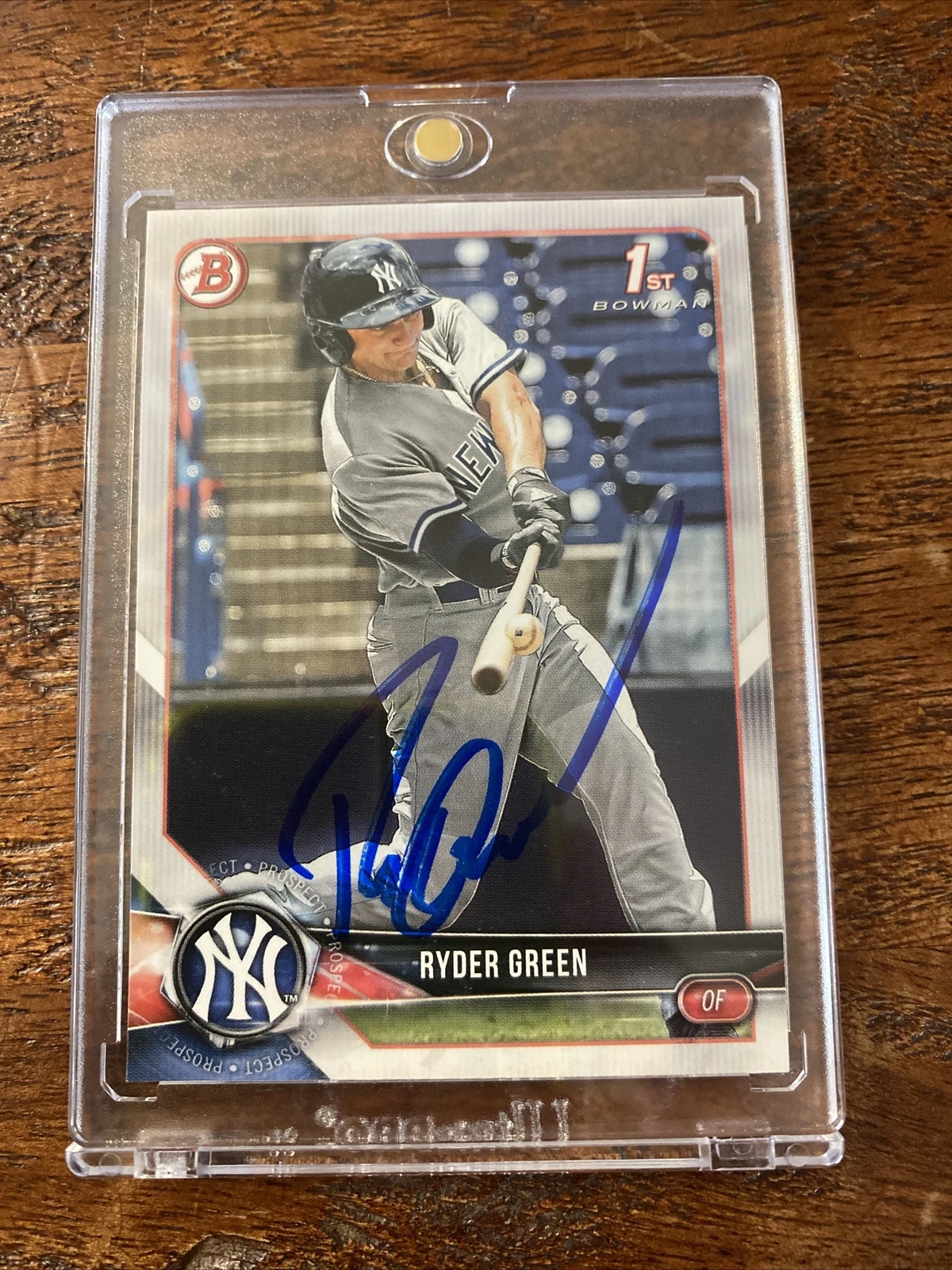 Ryder Green Signed Bowman 1st Card Psa Dna Coa Autographed New York Yankees