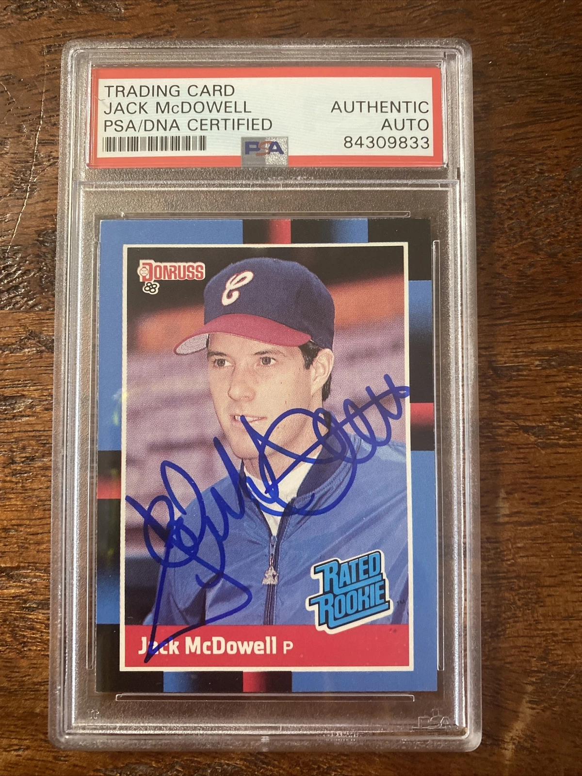 Jack McDowell Signed Donruss Rookie Card Psa Dna Coa Slabbed White Sox Auto