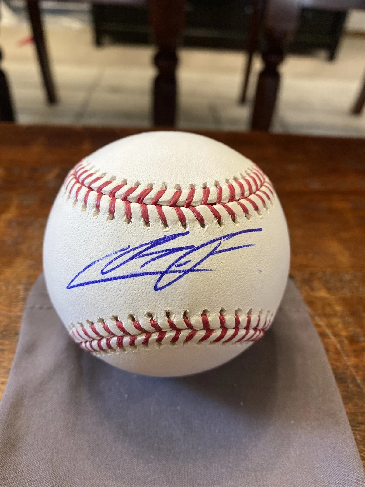 Cristian Pache Signed Official Major League Baseball Psa Dna Coa Atlanta Braves