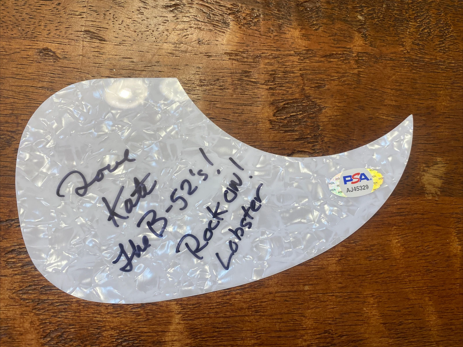 Kate Pierson Signed Guitar Pick Guard PSA DNA Coa Autographed The B-52’s