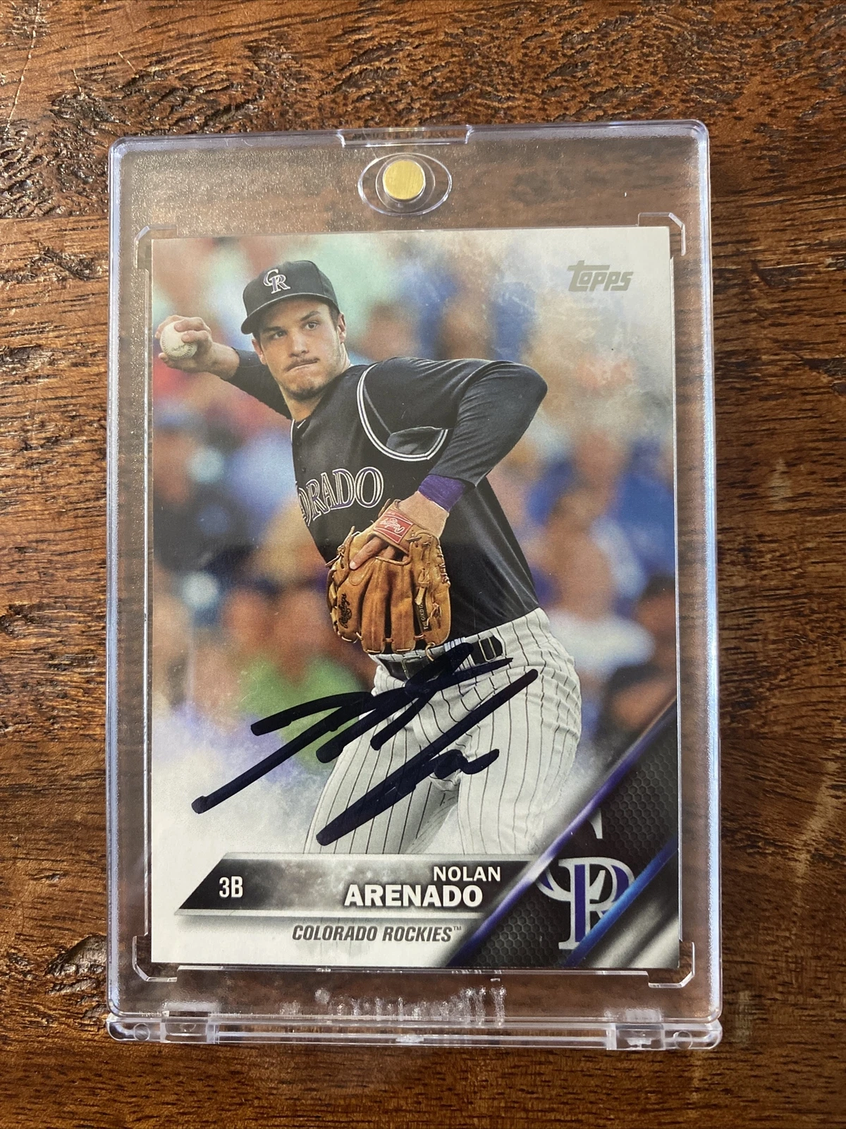 Nolan Arenado Signed Topps Card Psa Dna Coa Rockies Cardinals Autographed