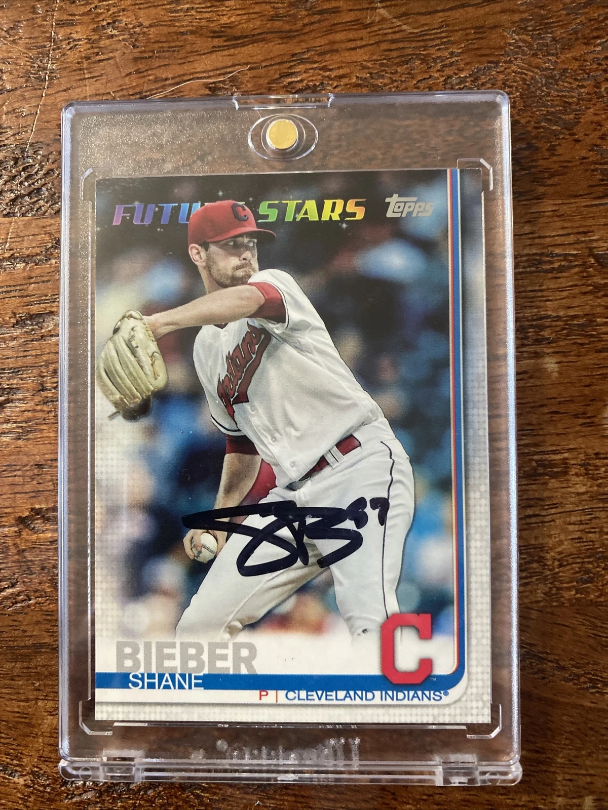 Shane Bieber Signed Topps Card Psa Dna Coa Cleveland Indians Autographed