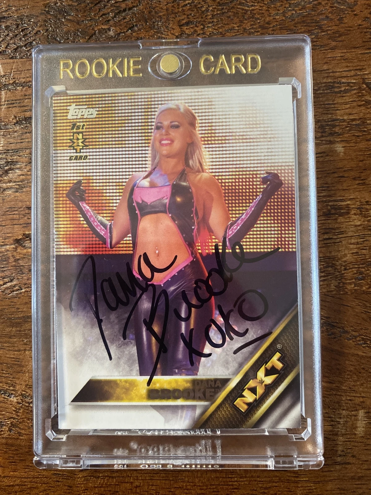 Dana Brooke Signed Topps Rookie Card Psa Dna Coa Autographed WWE NXT