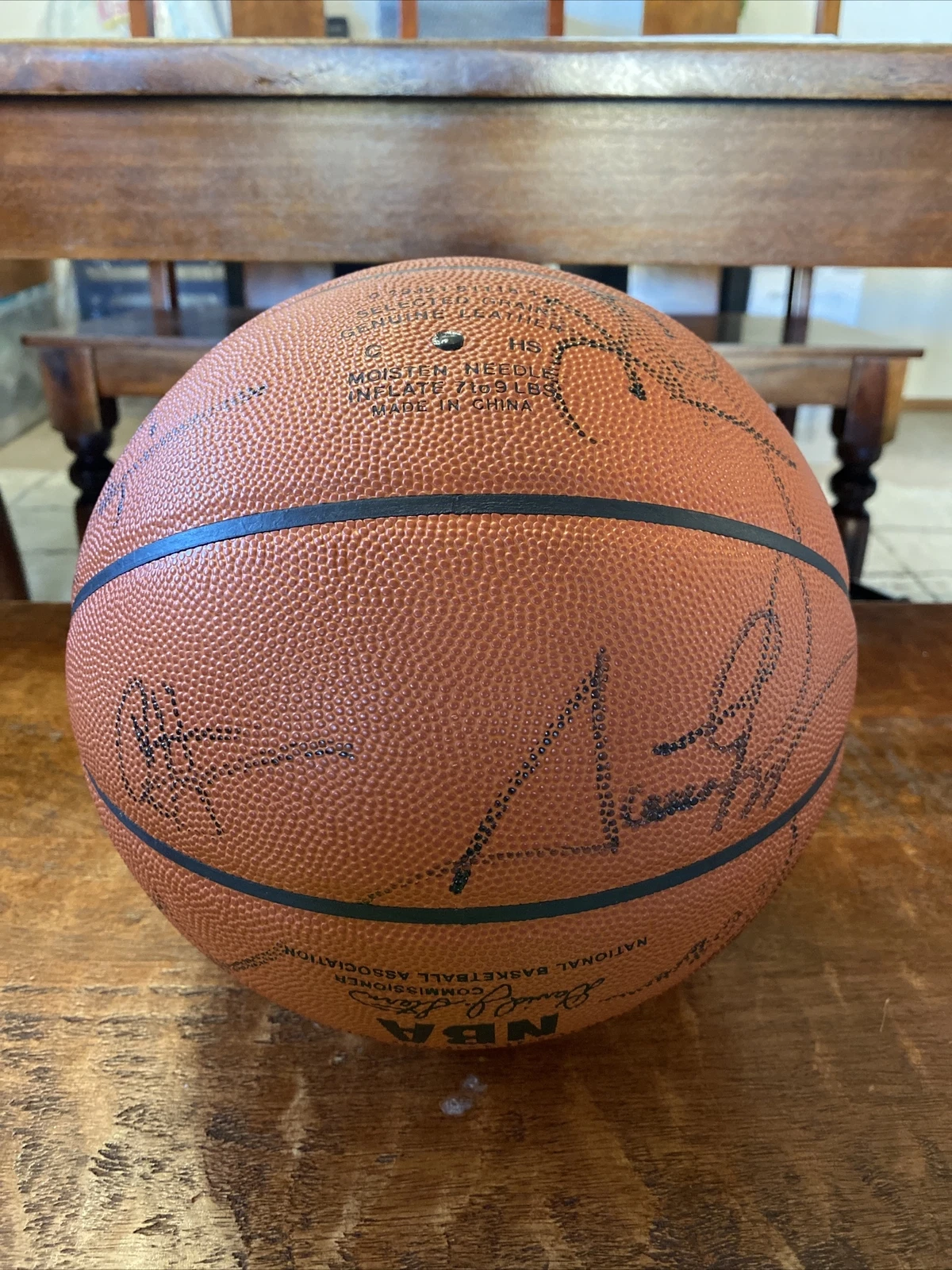 1999-00 Portland Trail Blazers Team Signed Basketball PSA DNA Coa Scottie Pippen