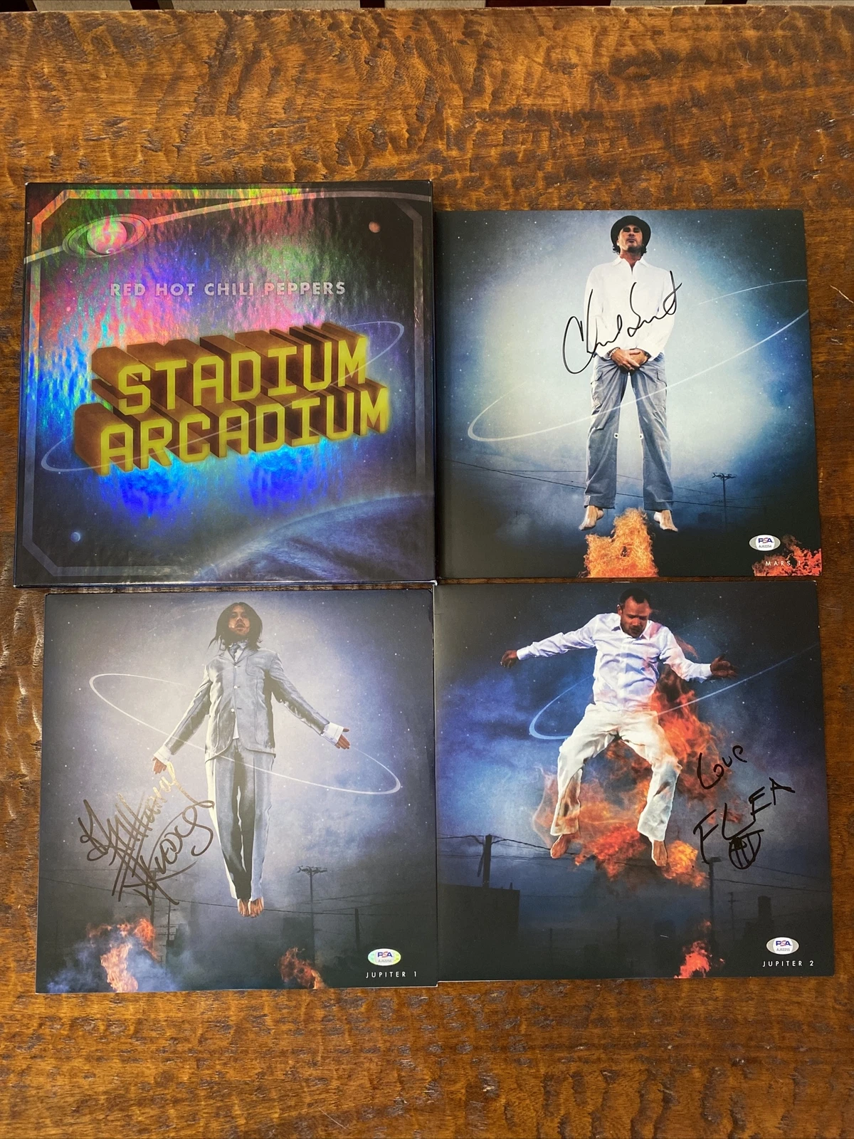 Anthony Kiedis Flea Chad Smith Signed Stadium Arcadium Vinyl PSA DNA Coa RHCP