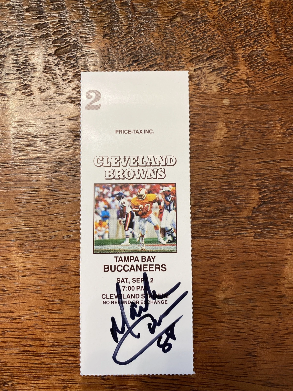 Mark Carrier Signed Ticket Stub Psa Dna Coa Tampa Bay Buccaneers Autographed