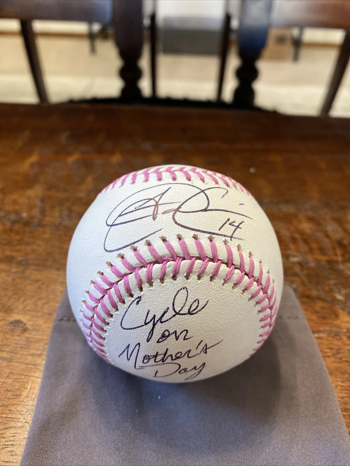 Fred Lewis Signed Mother’s Day Baseball PSA DNA Coa Giants Cycle Inscription