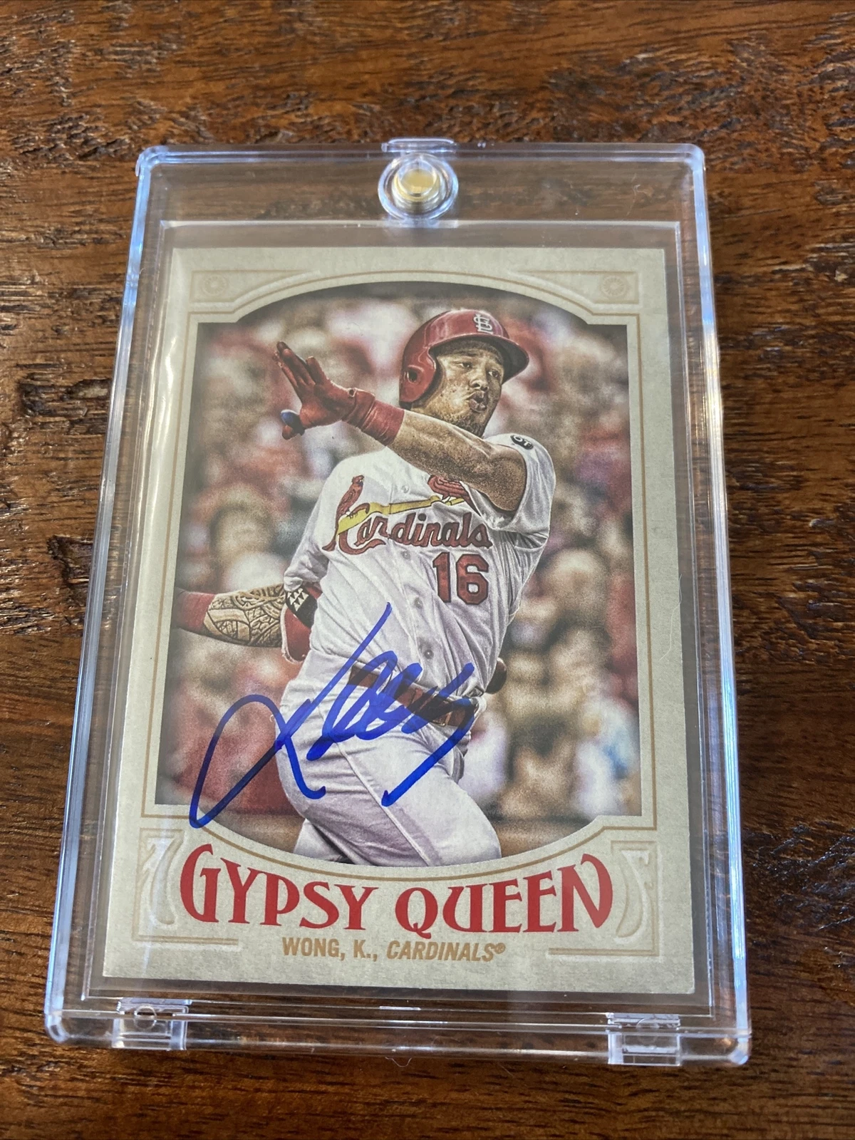 Kolten Wong Signed Gypsy Queen Card Psa Dna Coa Cardinals Brewers Autographed