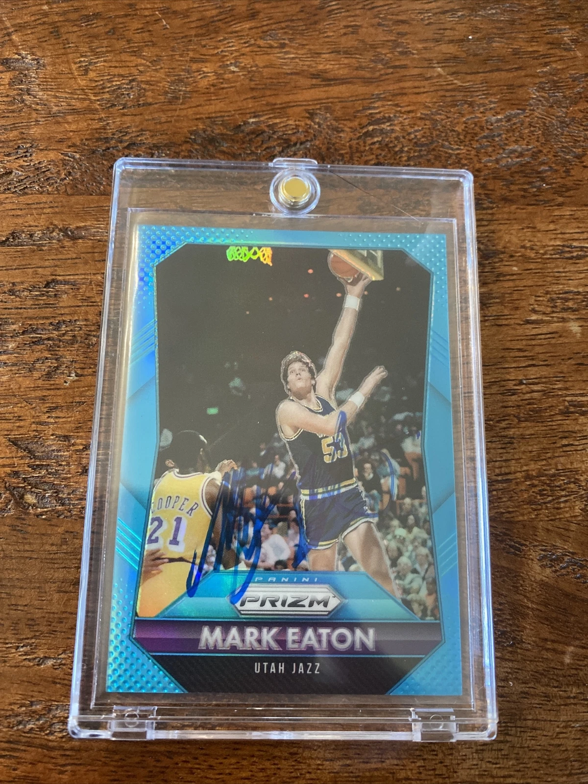 Mark Eaton Signed Panini Prizm Card Psa Dna Coa Autographed Utah Jazz NBA
