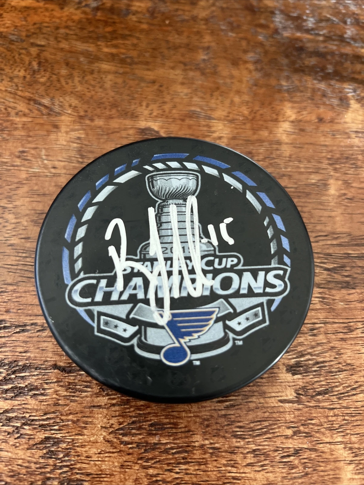 Robby Fabbri Signed 2019 Stanley Cup Champions Hockey Puck PSA/DNA Coa Blues