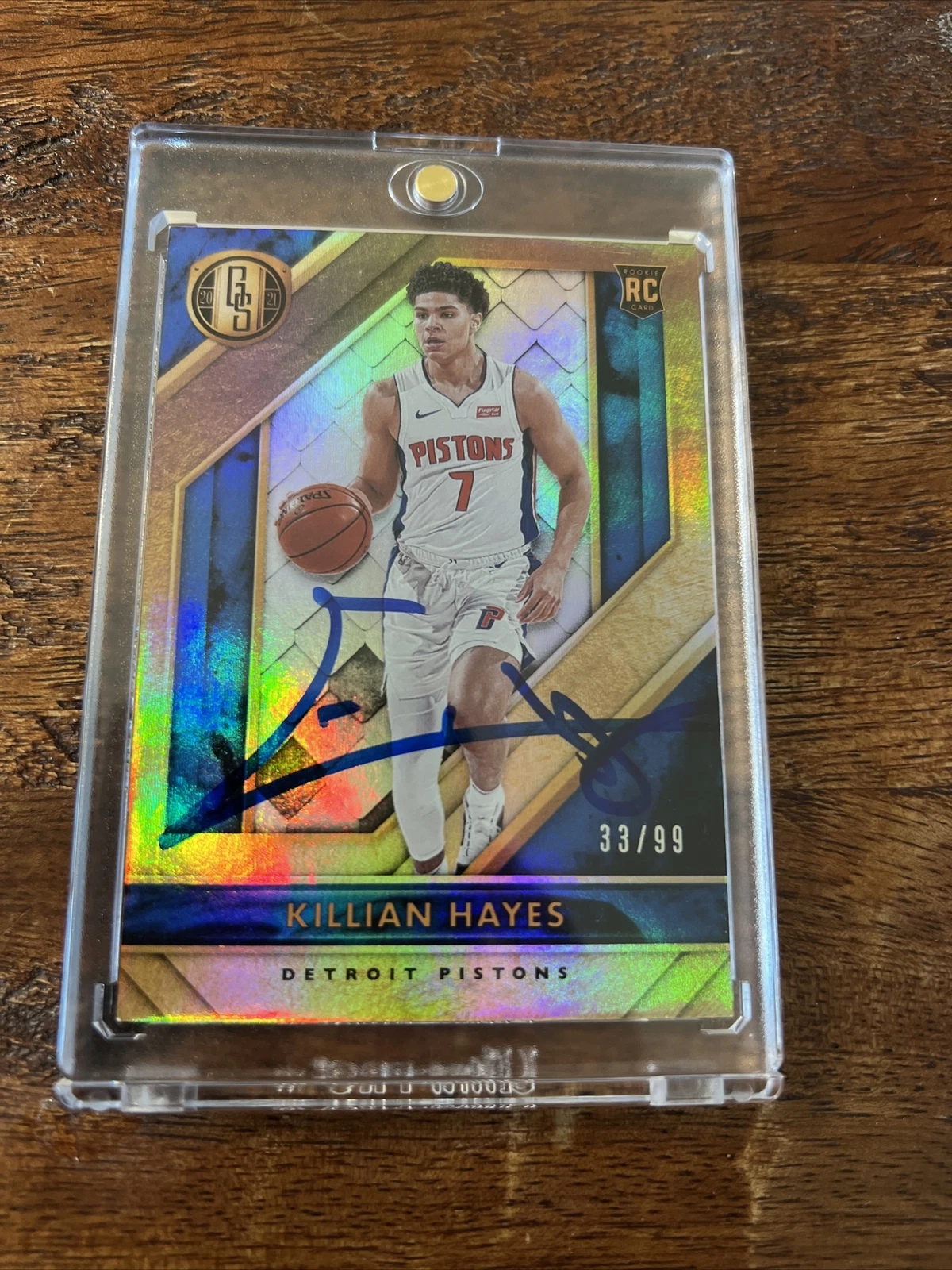 Killian Hayes Signed Panini Rookie Card Psa Dna Coa Autographed Pistons