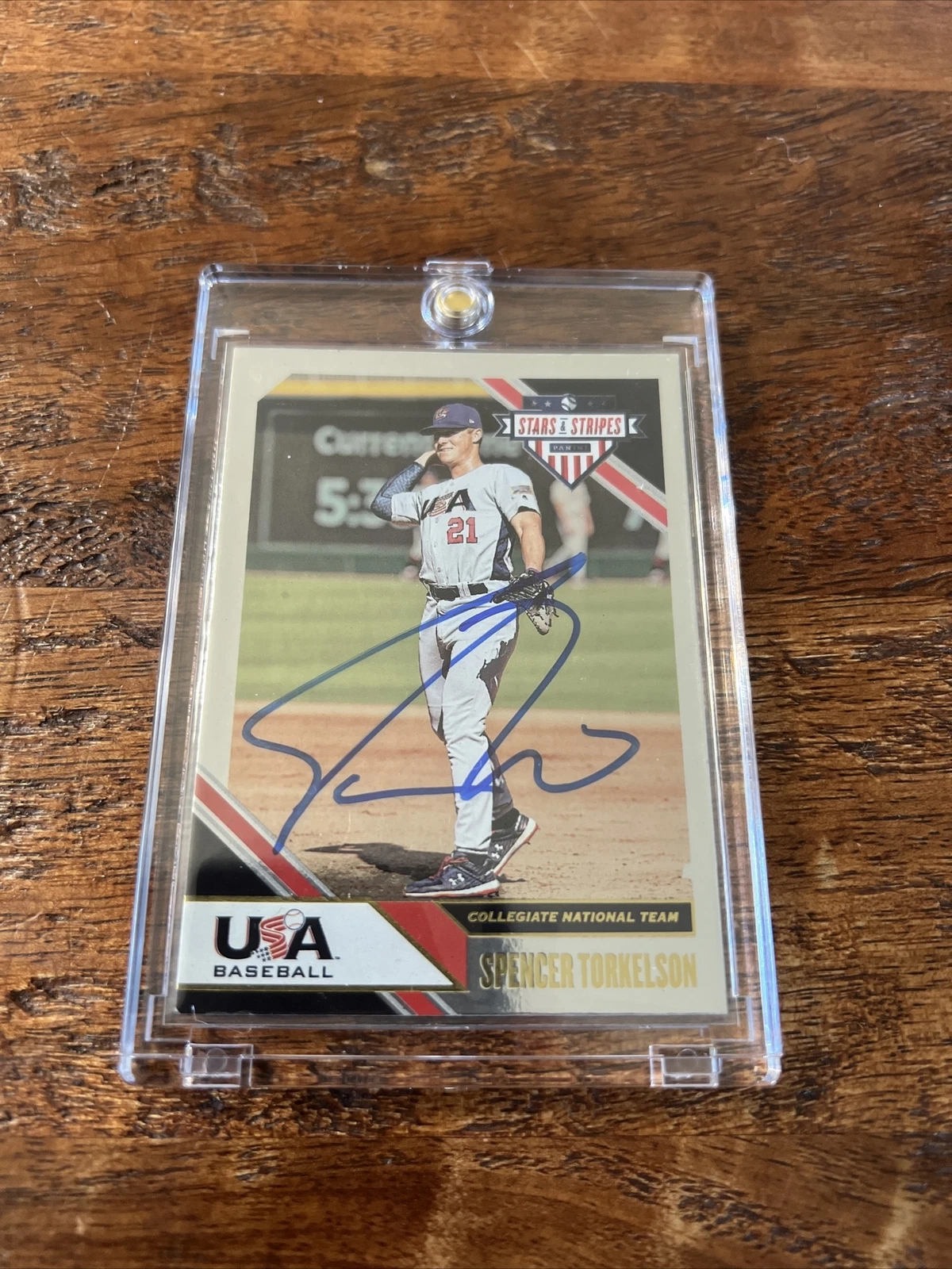Spencer Torkelson Signed Panini Stars & Stripes Card Psa Dna Coa Tigers Auto
