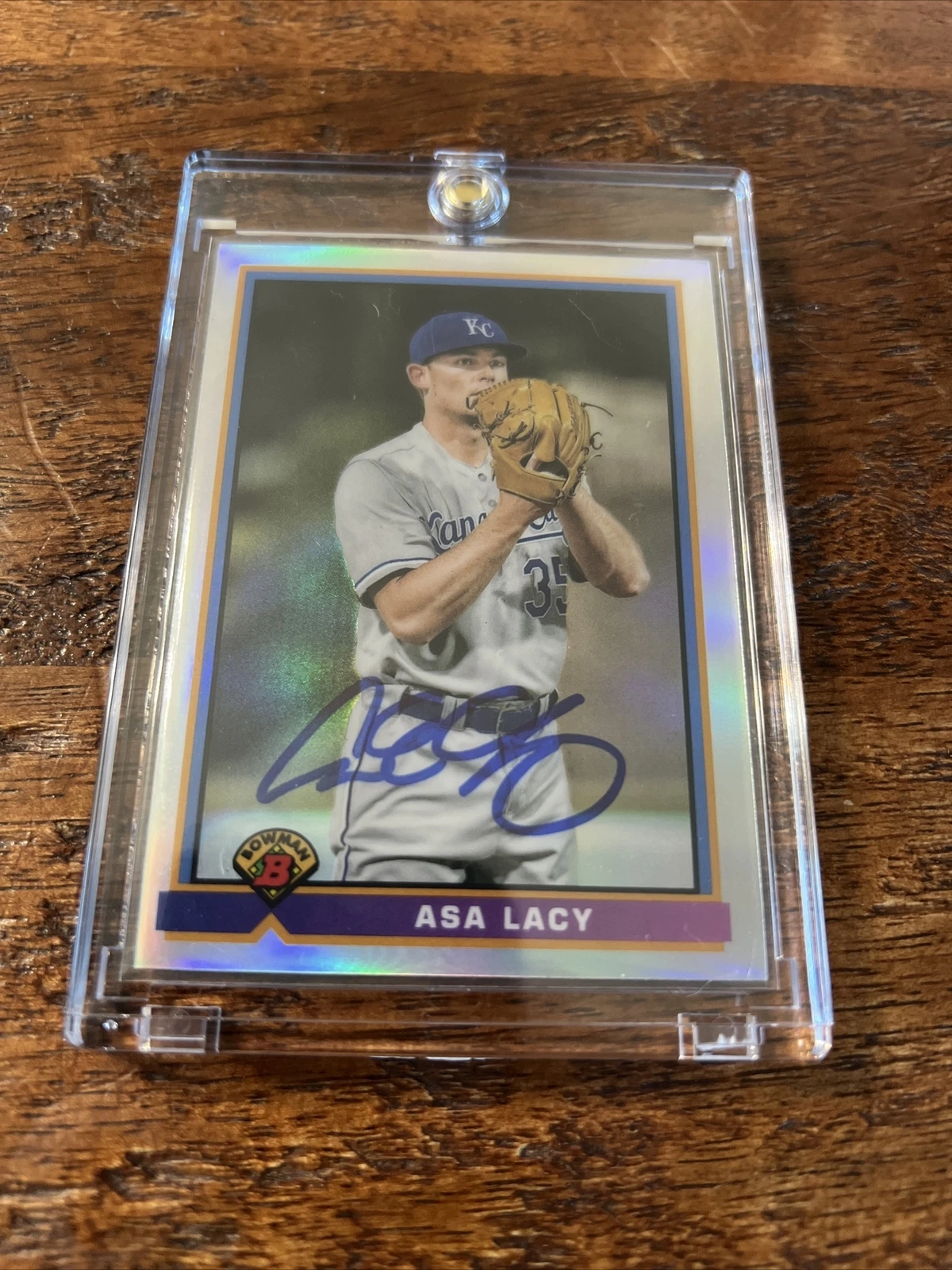 Asa Lacy Signed Bowman Card Psa Dna Coa Royals Autographed
