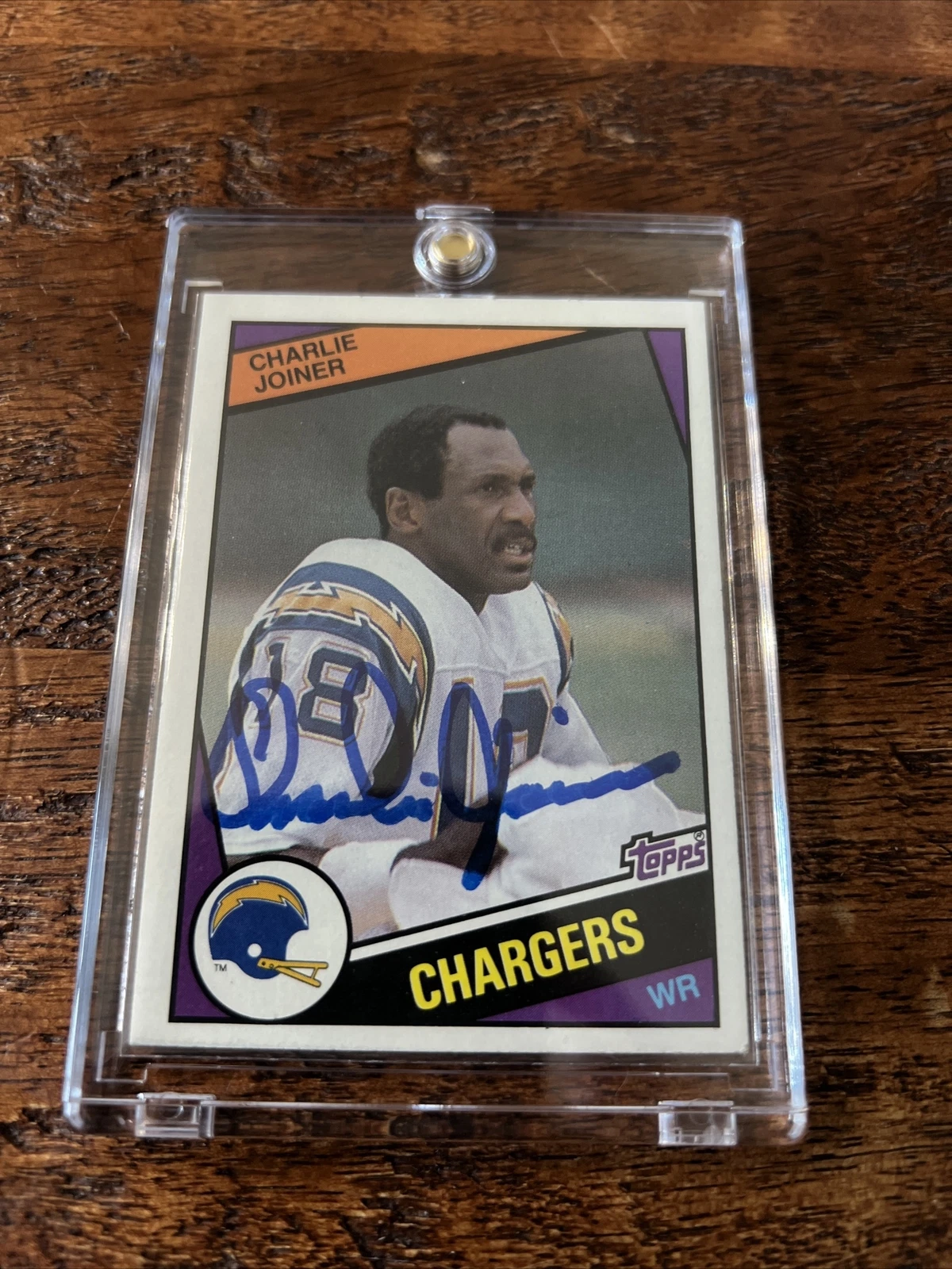 Charlie Joiner Signed Topps Football Card Psa Dna Coa Autographed Chargers