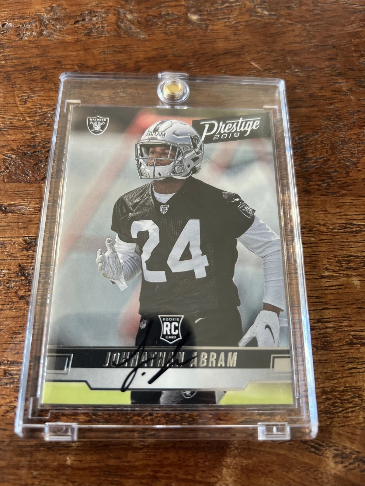 Johnathan Abram Signed Prestige Rookie Card Psa Dna Coa Autographed Raiders