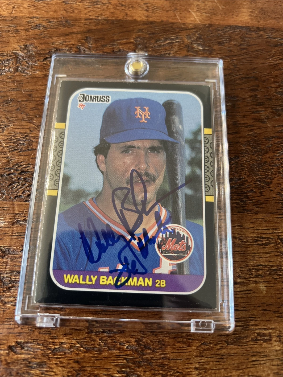 Wally Backman Signed Donruss Card Psa Dna Coa New York Mets Autographed
