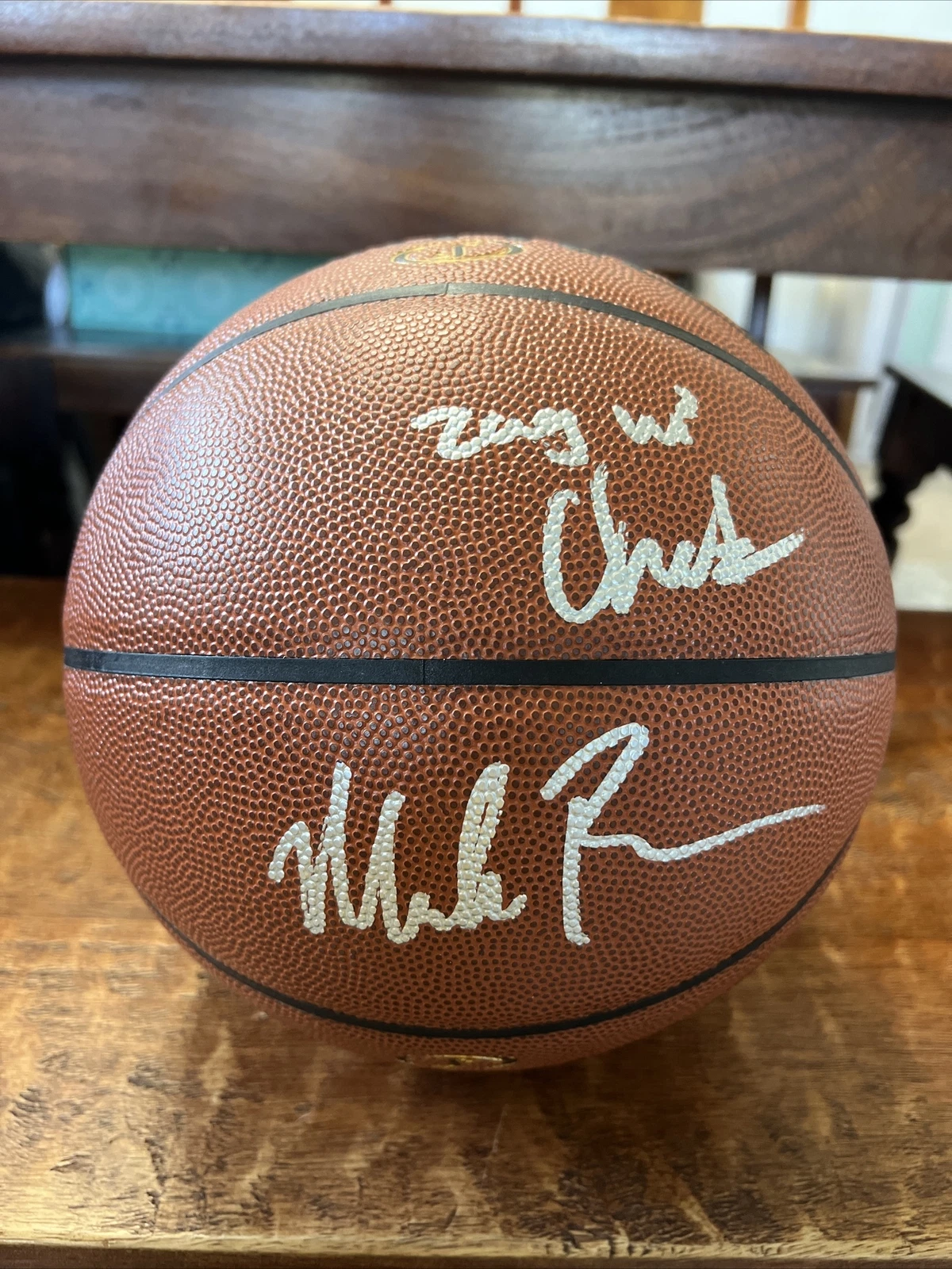 Chet Holmgren Mark Few Signed Basketball Psa Dna Coa Gonzaga Autographed